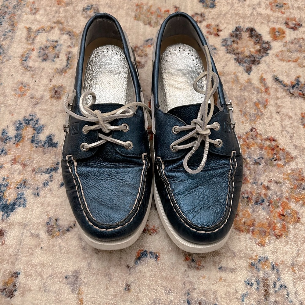 Navy Sperry boat shoes